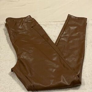 GAP Brown Faux Leather Pants